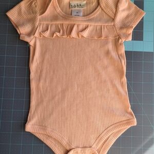 Nicole Miller Pink Ruffle Bodysuit